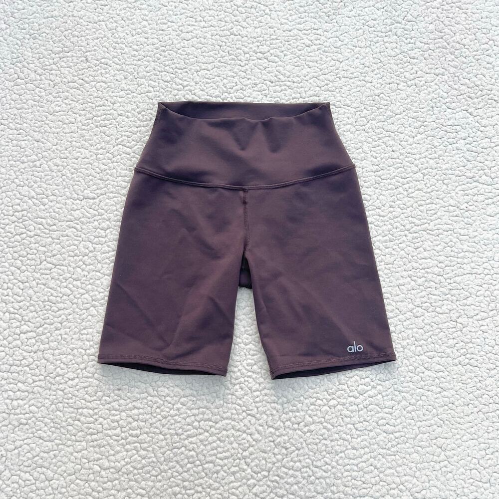 Alo Yoga 7” High-Waist Raisin Burgundy Biker Short